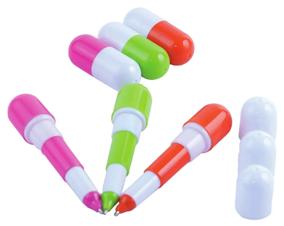 Stylo en plastique en forme de gélule — Réf. 20072