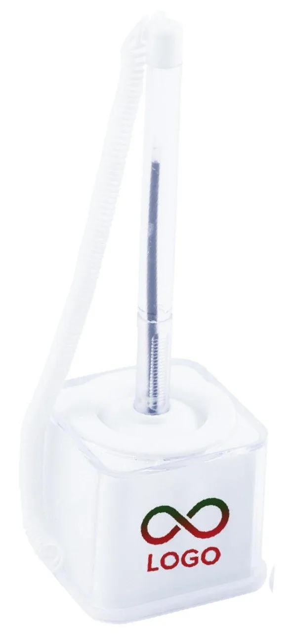Stylo comptoir blanc en plastique — Réf. 24578