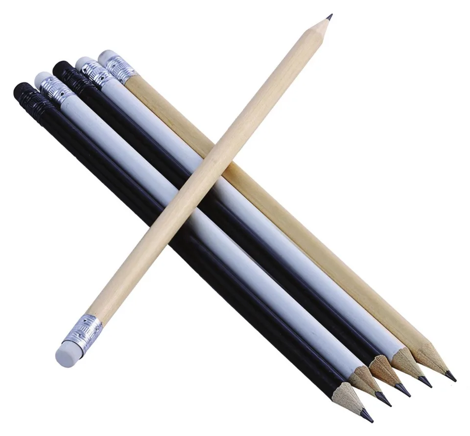 Crayon en bois avec gomme — Réf. 24583