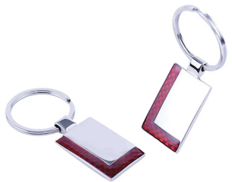 Porte-clés métal effet carbone — Réf. 24594