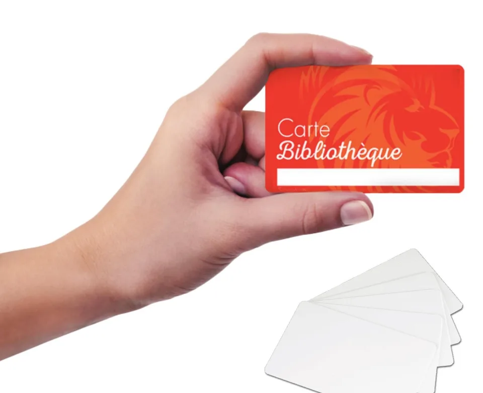 Carte en PVC Blanche — Réf. 25-51
