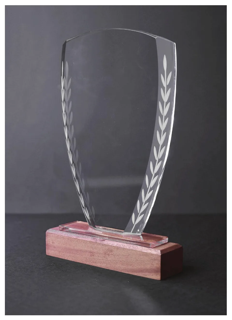 Trophée Trapèze sur Socle Bois — Réf. 40159