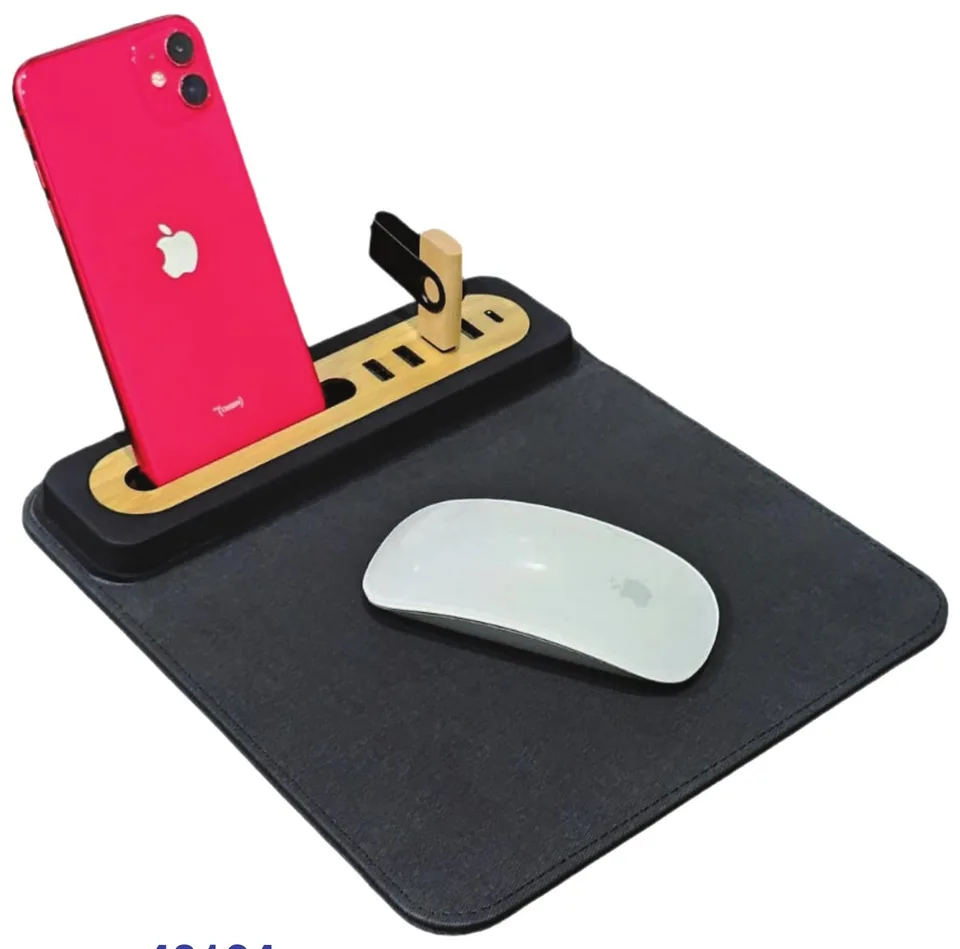 Tapis de Souris avec HUB USB 4 Ports — Réf. 40164