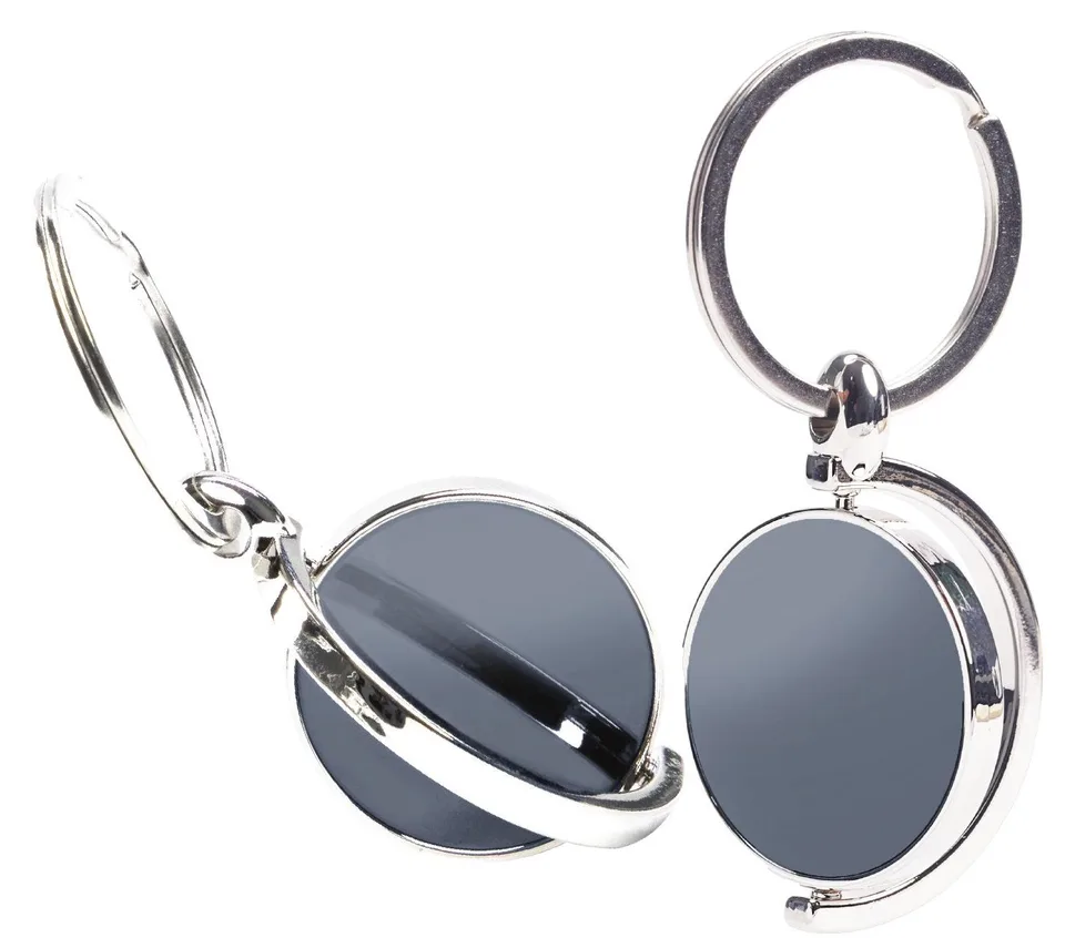 Porte-clés métal rotatif rond — Réf. 40170