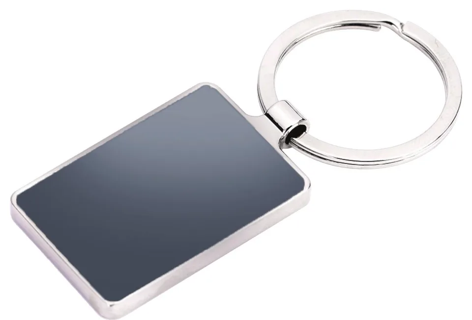 Porte-clés métal rectangle — Réf. 40174