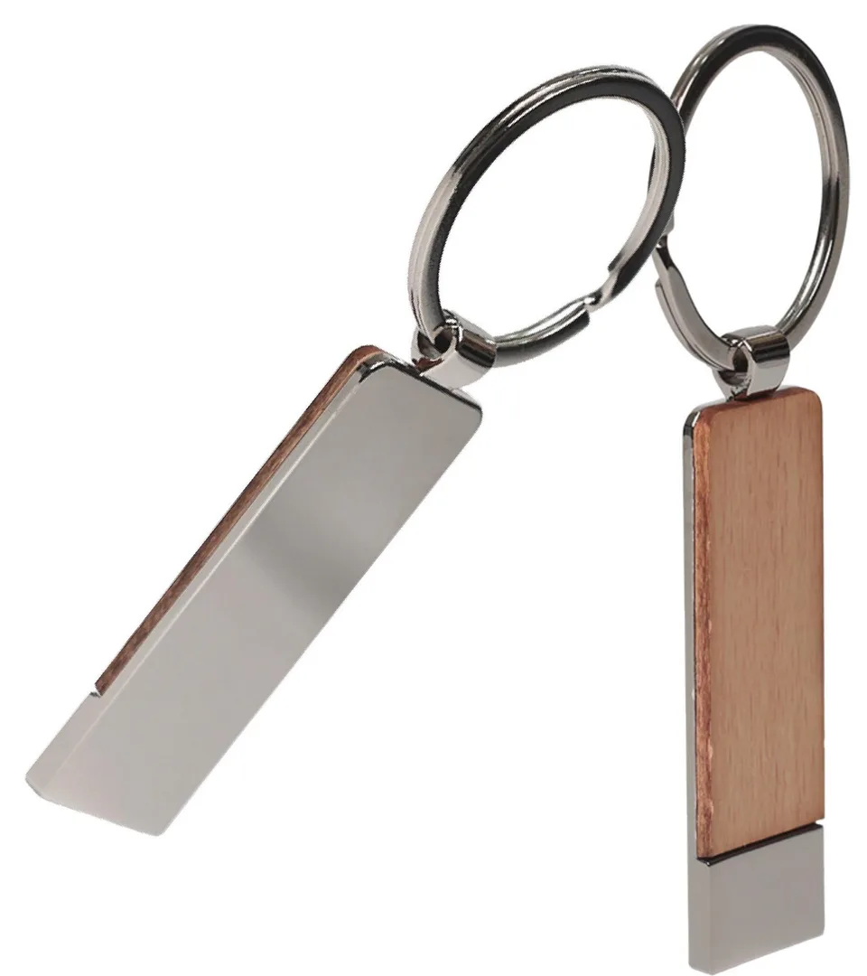 Porte-clés bois et métal — Réf. 40212