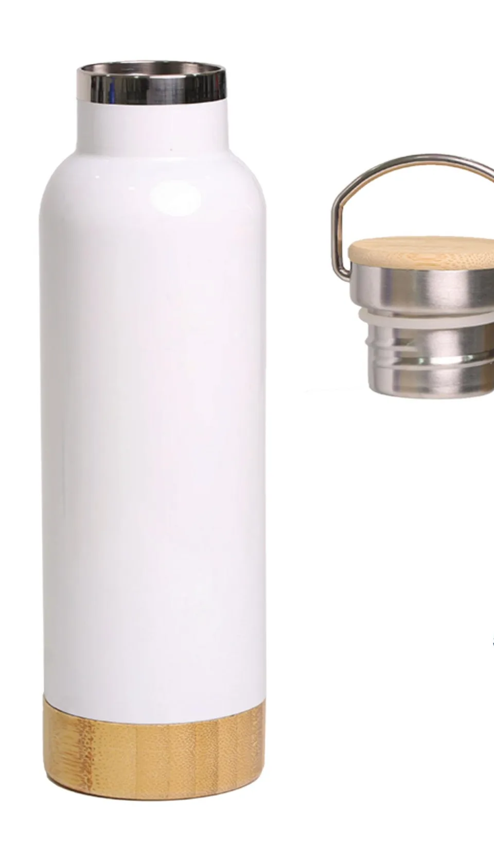 Bouteille Isotherme Aluminium et Bambou — Réf. 51001 — photo 2