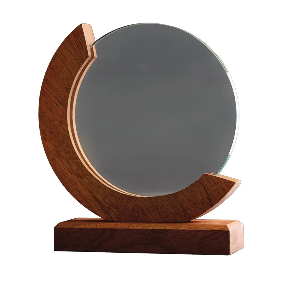 Trophée Rond sur Socle Bois — Réf. 51050