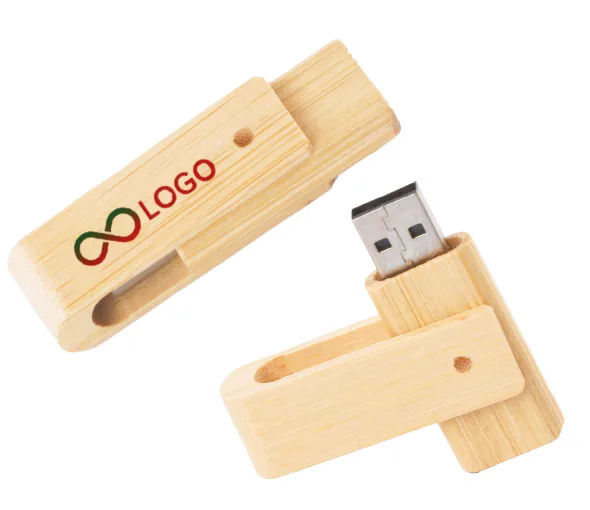 Clé USB Twist en Bambou — Réf. MG-9