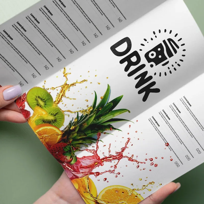 Menu dépliant 2 plis — Réf. PR-025