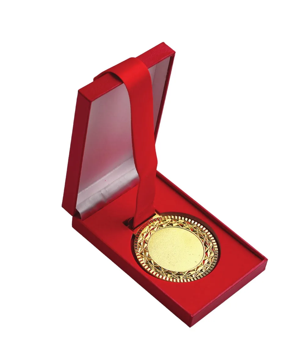 Médaille Métal Double Face — Couronne, avec Boîte — Réf. MED04