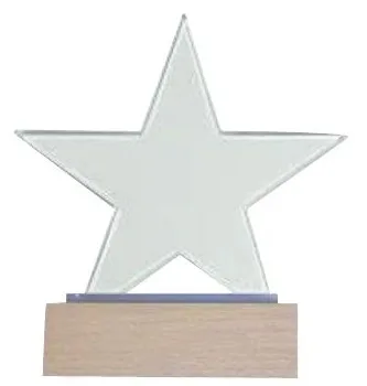Trophée étoile en cristal avec socle — Réf. A-115