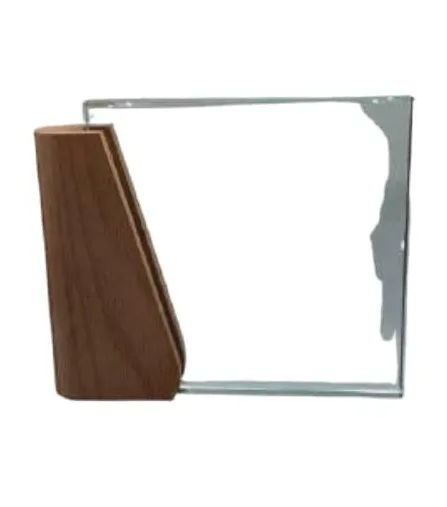 Trophée en cristal avec socle en bois — Réf. A-123