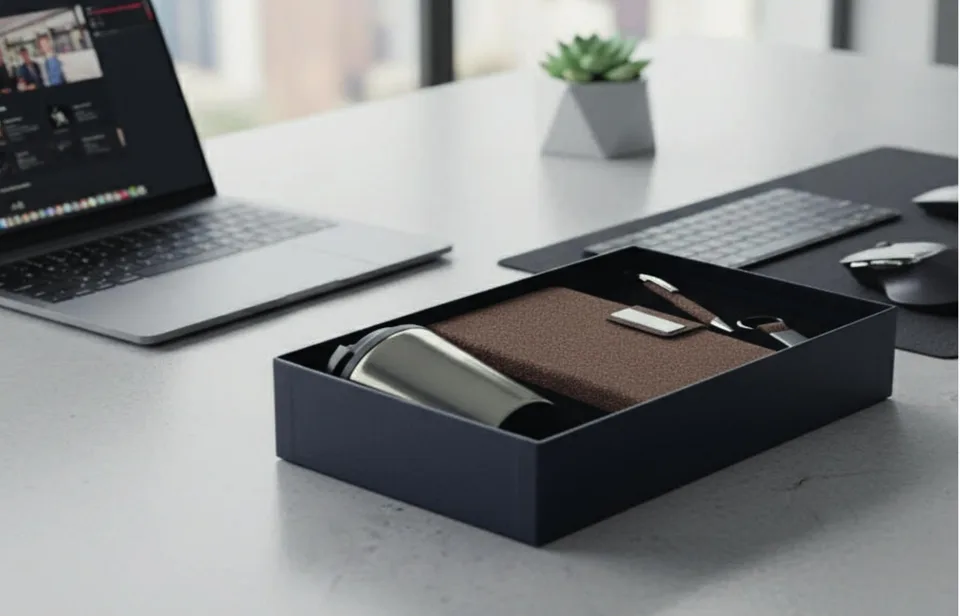 Coffret 4 Pieces Carnet, Mug Isotherme & Porte-cles — Réf. COF-001