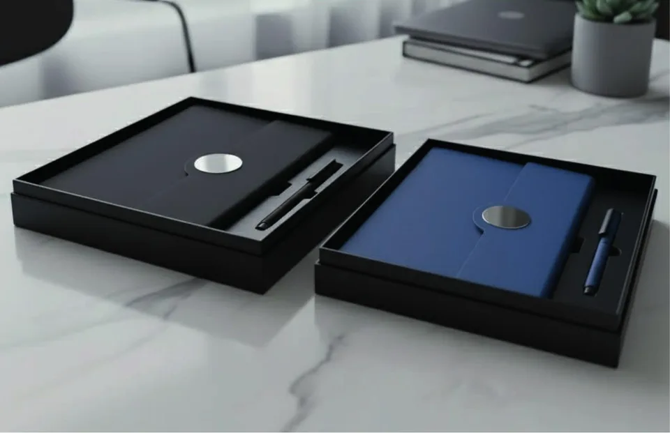 Coffret Carnet Fermeture Magnetique + Stylo — Réf. COF-004