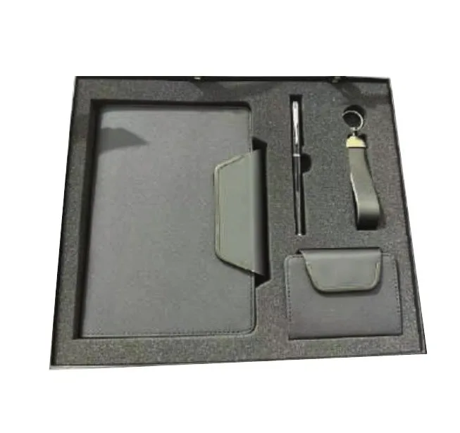 Coffret 4 Pieces Bloc-notes a Fermeture & Porte-cartes — Réf. COF-009
