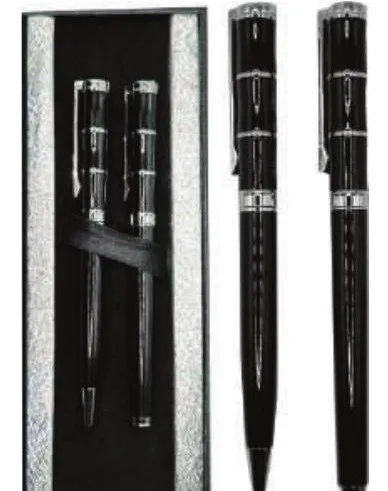 Coffret 2 stylos signature VIP, noir — Réf. ECR-002