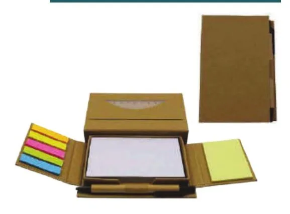 Set de bureau écologique minimaliste — avec blocs-notes — Réf. IMG-1066