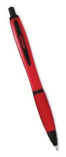 Stylo plastique rouge à détails noirs — Réf. IMG-1224