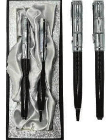 Coffret 2 stylos signature VIP, capuchons chromés — Réf. IMG-1265B