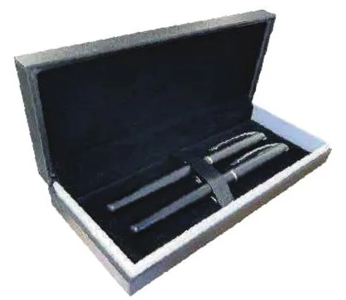 Coffret 2 stylos signature, intérieur velours — Réf. IMG-1320