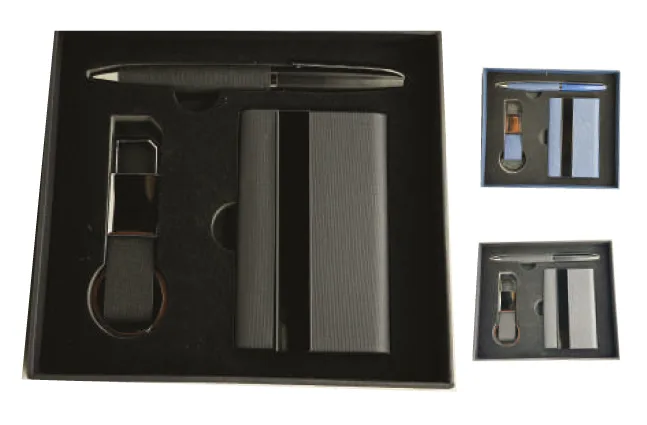 Coffret 3 Pieces Porte-cartes, Stylo & Cle USB — Réf. M5700