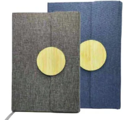 Bloc-notes Tissu à Fermeture Bois — Réf. M8833