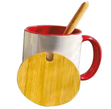 Couvercle et Cuillère en Bambou pour Mug — Réf. MG-005