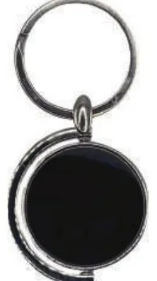 Porte-clés métal rond à insert — Réf. PF-042 — photo 2
