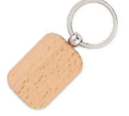 Porte-clés bois carré — Réf. PF-241