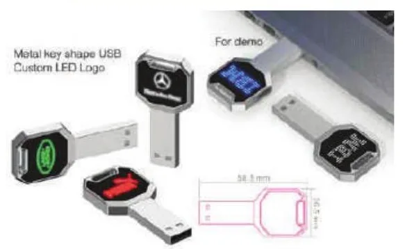 Clé USB Métal Forme Clé 16 Go — Réf. PF-343