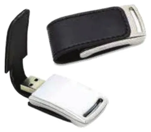 Clé USB Métal avec Cuir 16 Go — Réf. PF-3.1