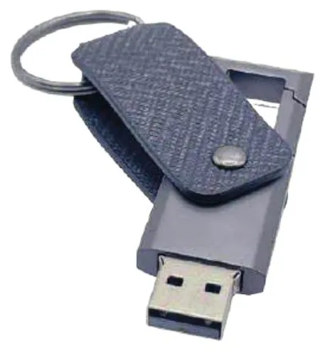 Clé USB Métal Twister Cuir 16 Go — Réf. PF-514