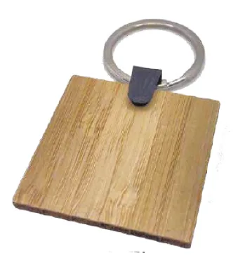 Porte-clés bambou carré — Réf. PF-776