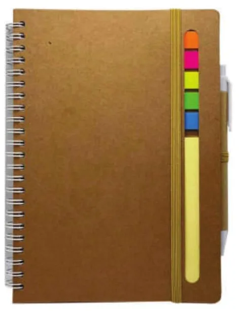 Bloc-notes Spirale Carton Recyclé avec Post-it — Réf. R8520