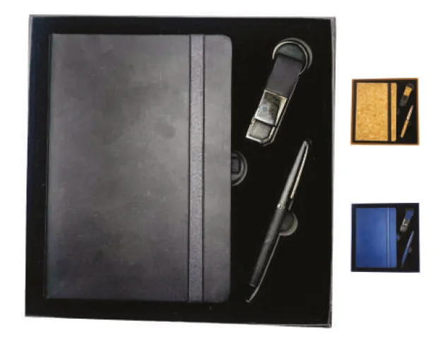 Coffret 3 Pieces Bloc-notes, Stylo & Porte-cles — Réf. SET5723
