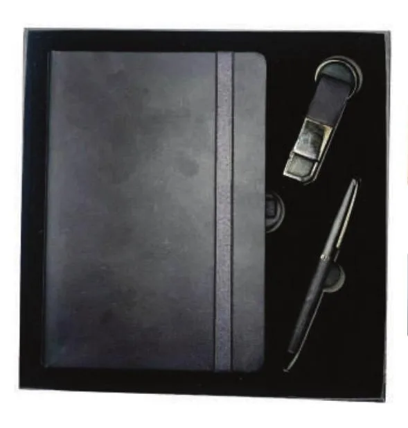 Coffret 3 Pieces Bloc-notes, Stylo & Porte-cles — Réf. SET5723 — photo 2