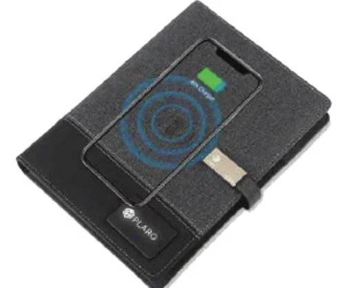Bloc-note power bank à logo lumineux — Réf. SET5723BB