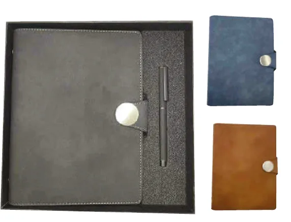 Coffret Bloc-notes Fermoir Metal + Stylo — Réf. SK004