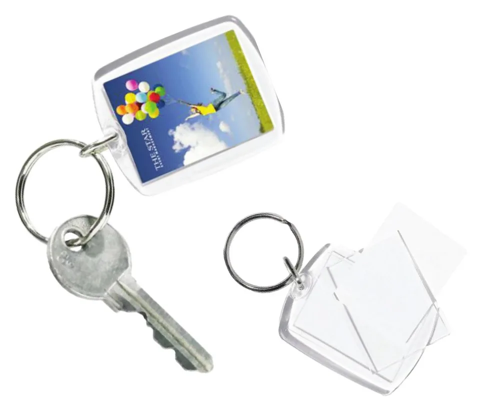 Porte-clés plastique transparent — Réf. PC-TRANS