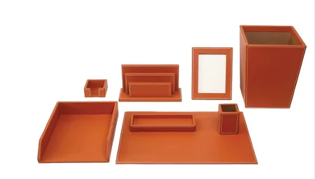 Set de Bureau 8 Pièces en Simili Cuir — Réf. SB-8