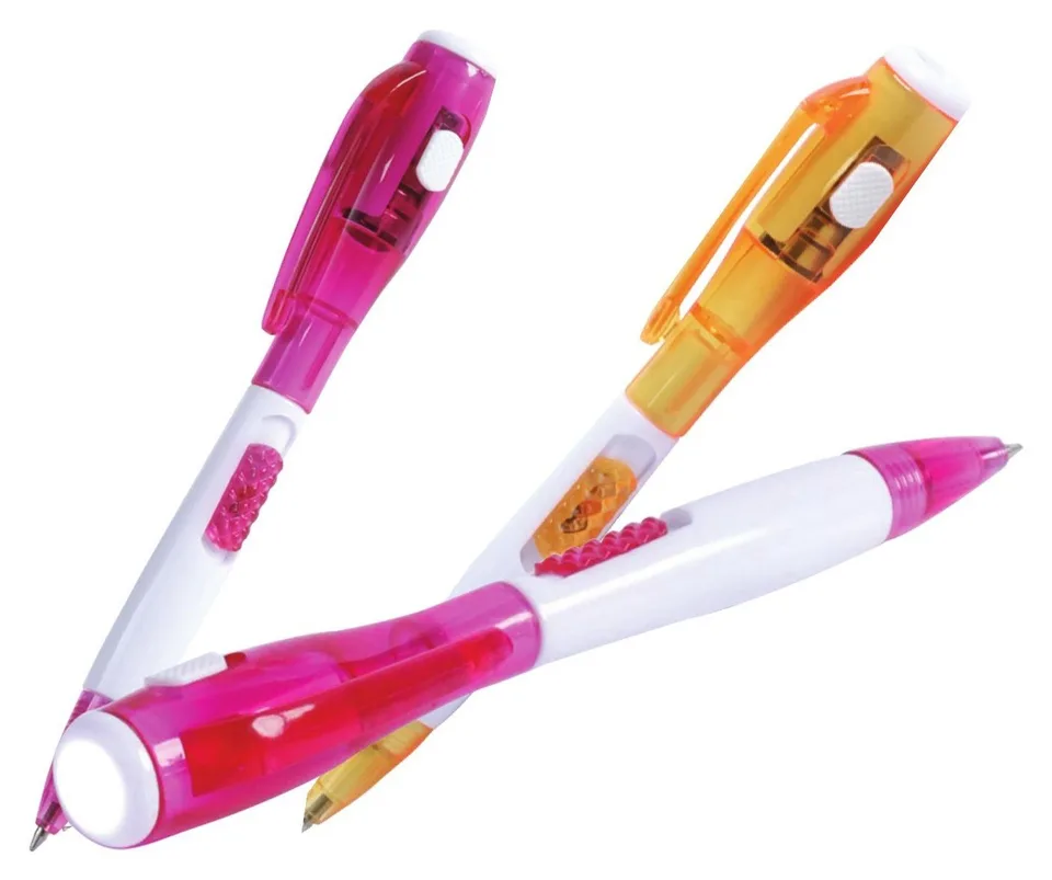 Stylo en plastique avec lampe LED — Réf. ST2041